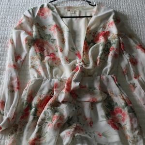 Cotton Candy Floral Romper